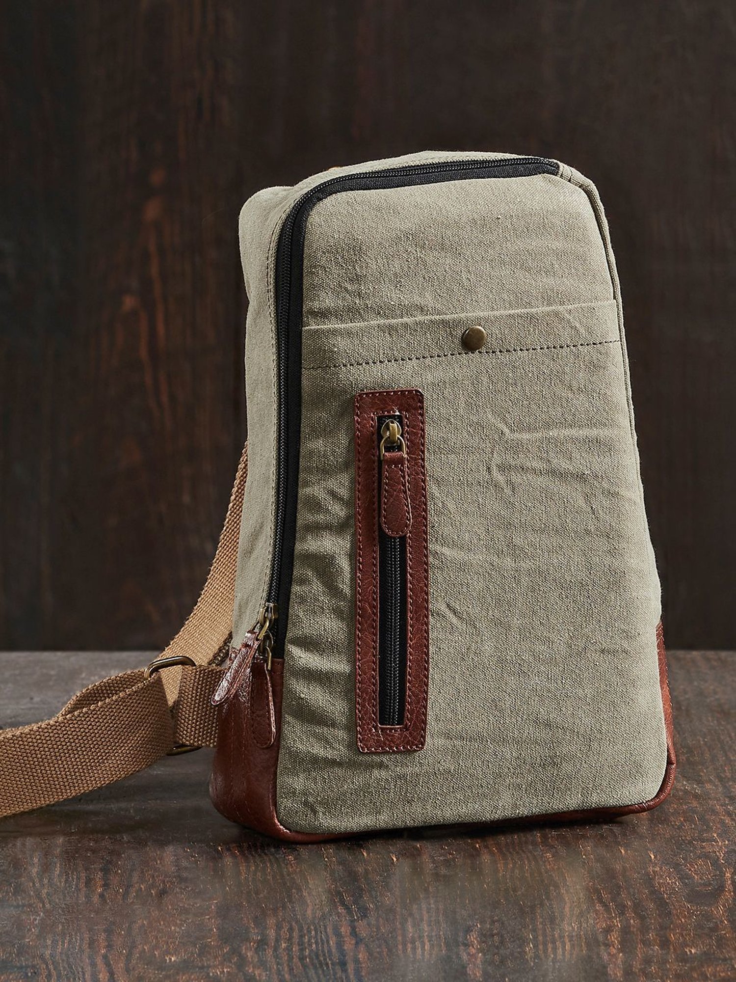 Mona B Olive Solid Waist Pouch