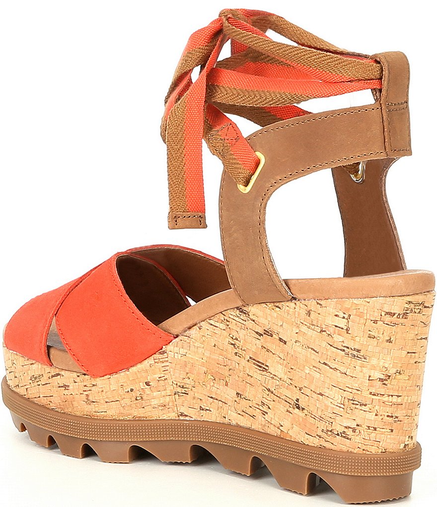 Sorel Joanie II High Ankle Lace Wedge Sandals