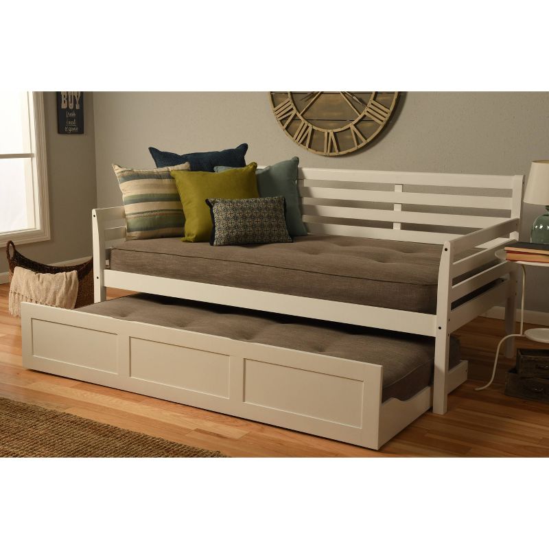 Twin Yorkville Trundle Daybed Includes Mattresses Stone - Dual Comfort