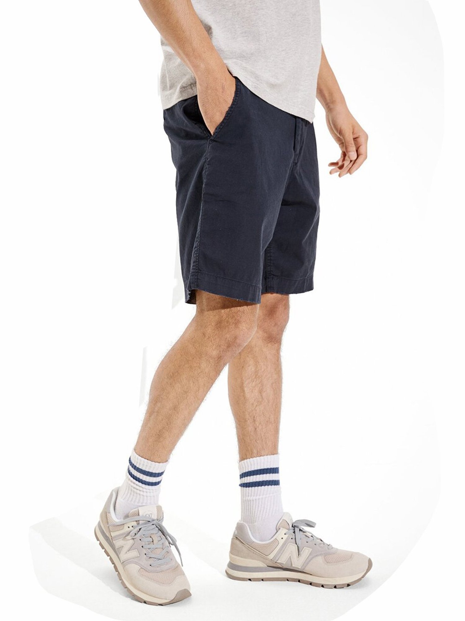 American Eagle Navy Regular Fit Shorts