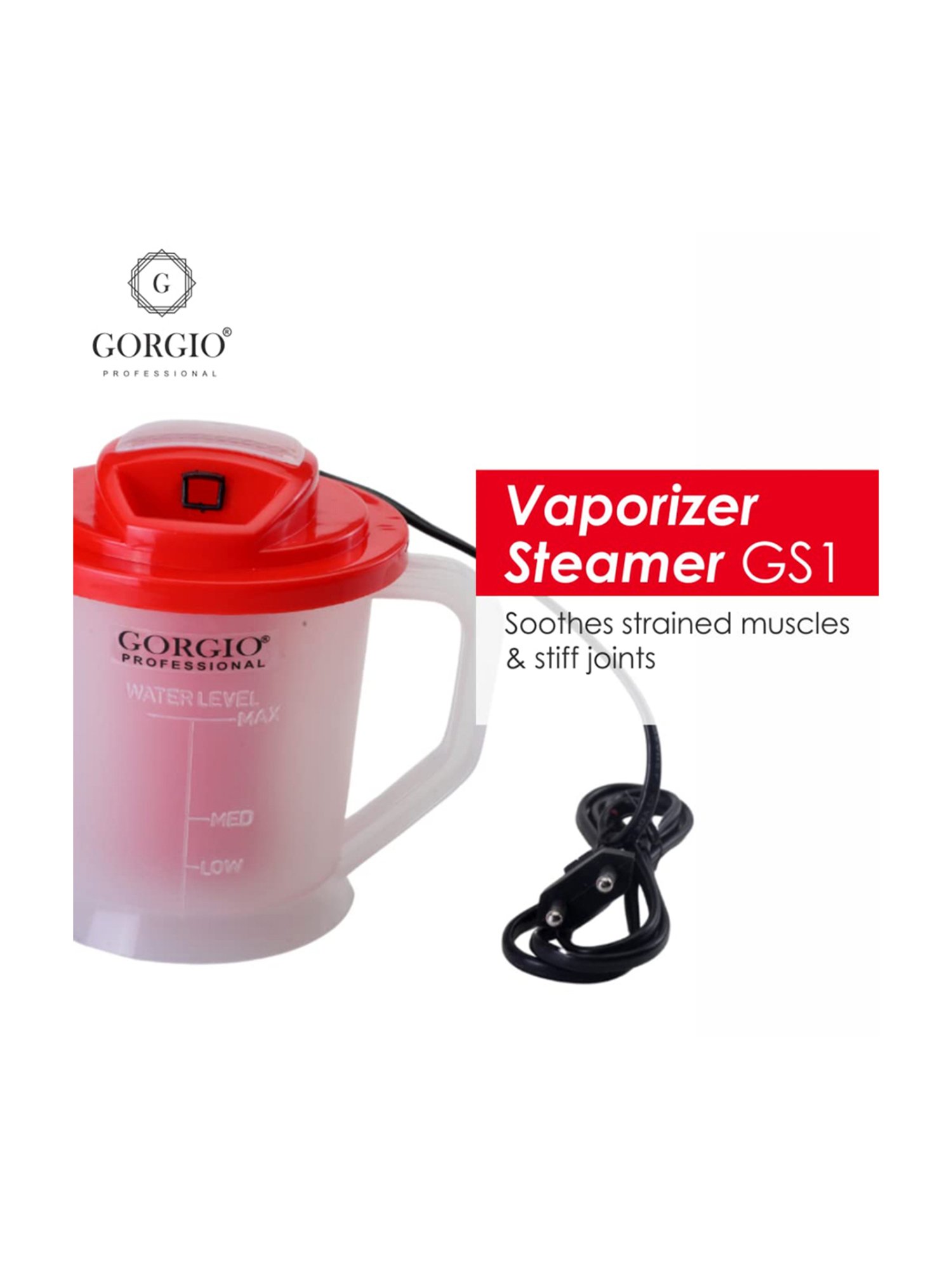 Gorgio Professional GS1 Vaporizer Steamer (White and Orange)
