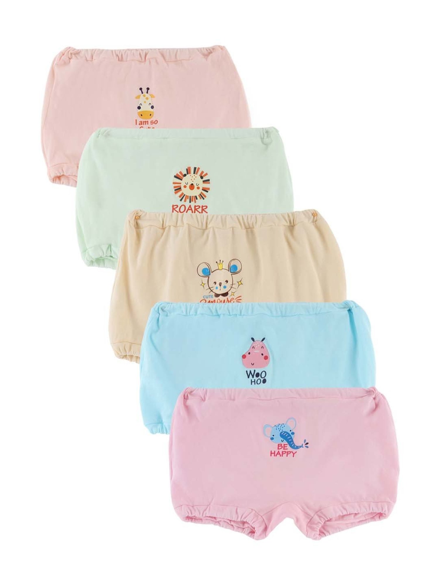 Bodycare Kids Multicolor Cotton Printed Trunks (Pack of 5)