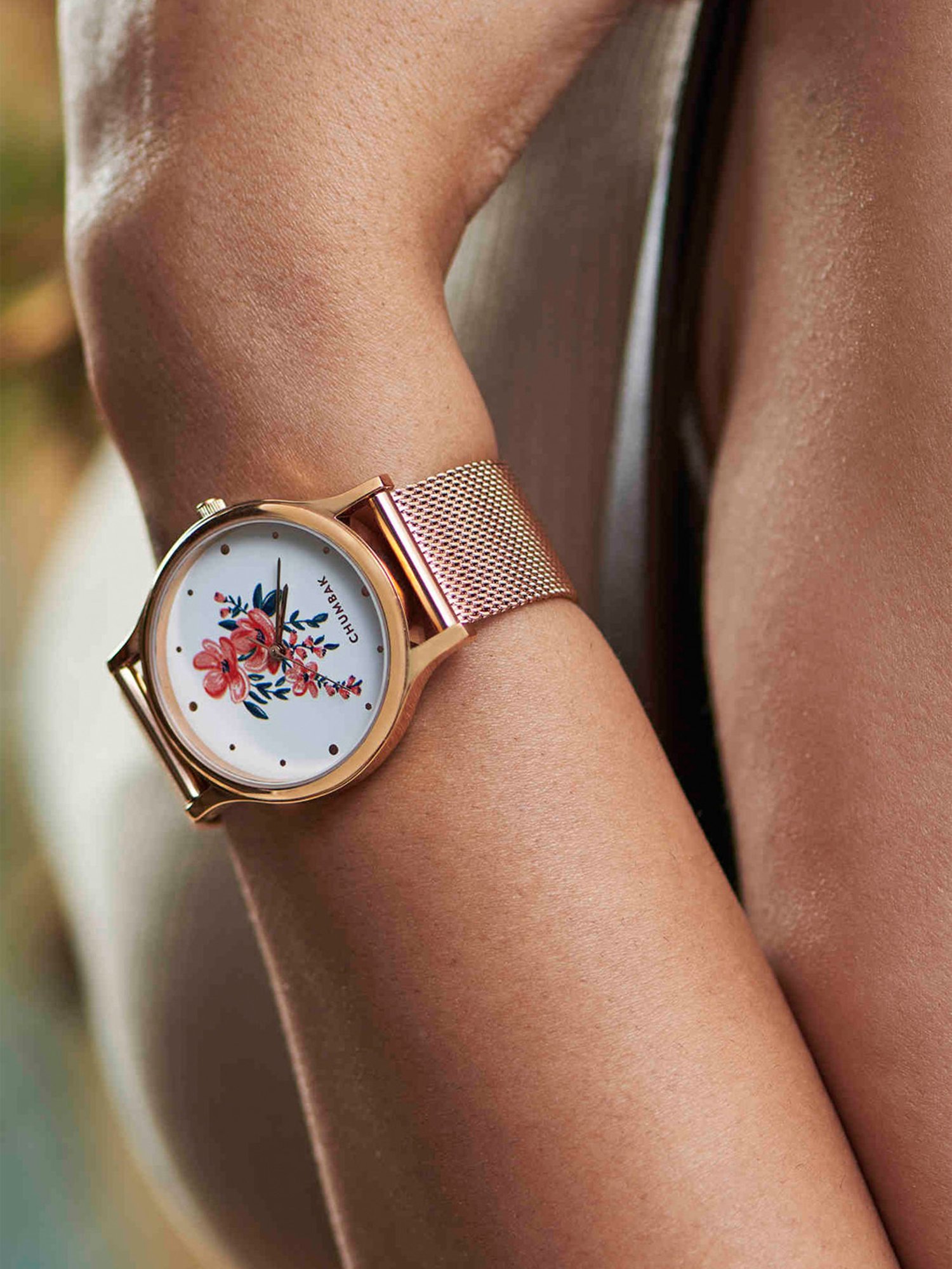 Chumbak 8907605117282 Jungle Flowers Analog Watch for Women