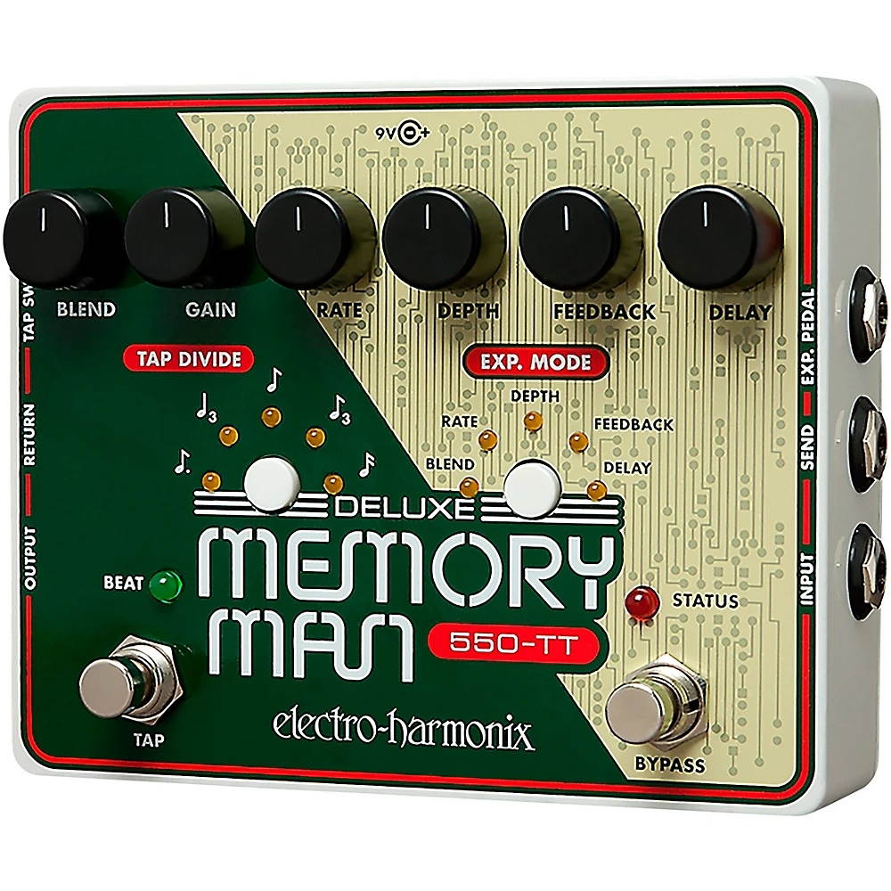 Electro-Harmonix Deluxe Memory Man Tap Tempo 550 Effect Pedal