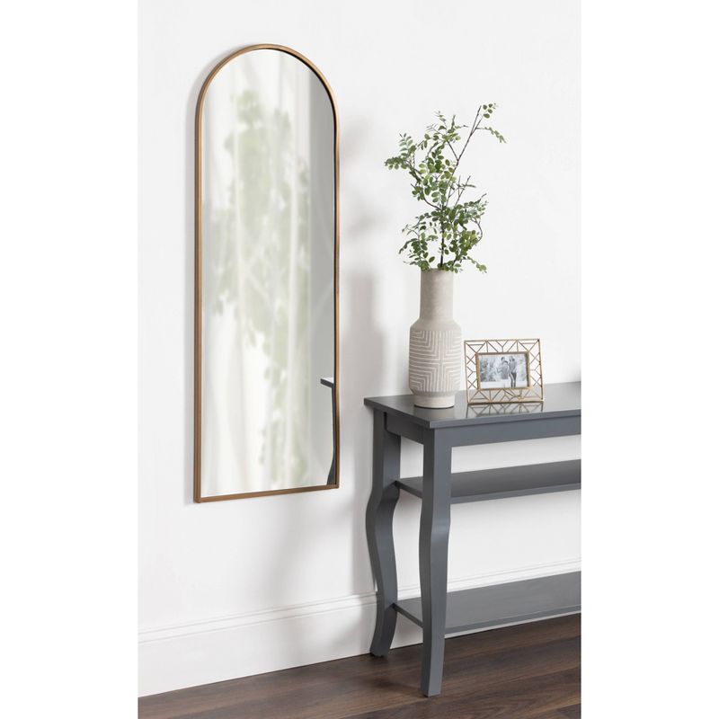 16" x 47" Valenti Tall Framed Arch Mirror Gold - Kate and Laurel