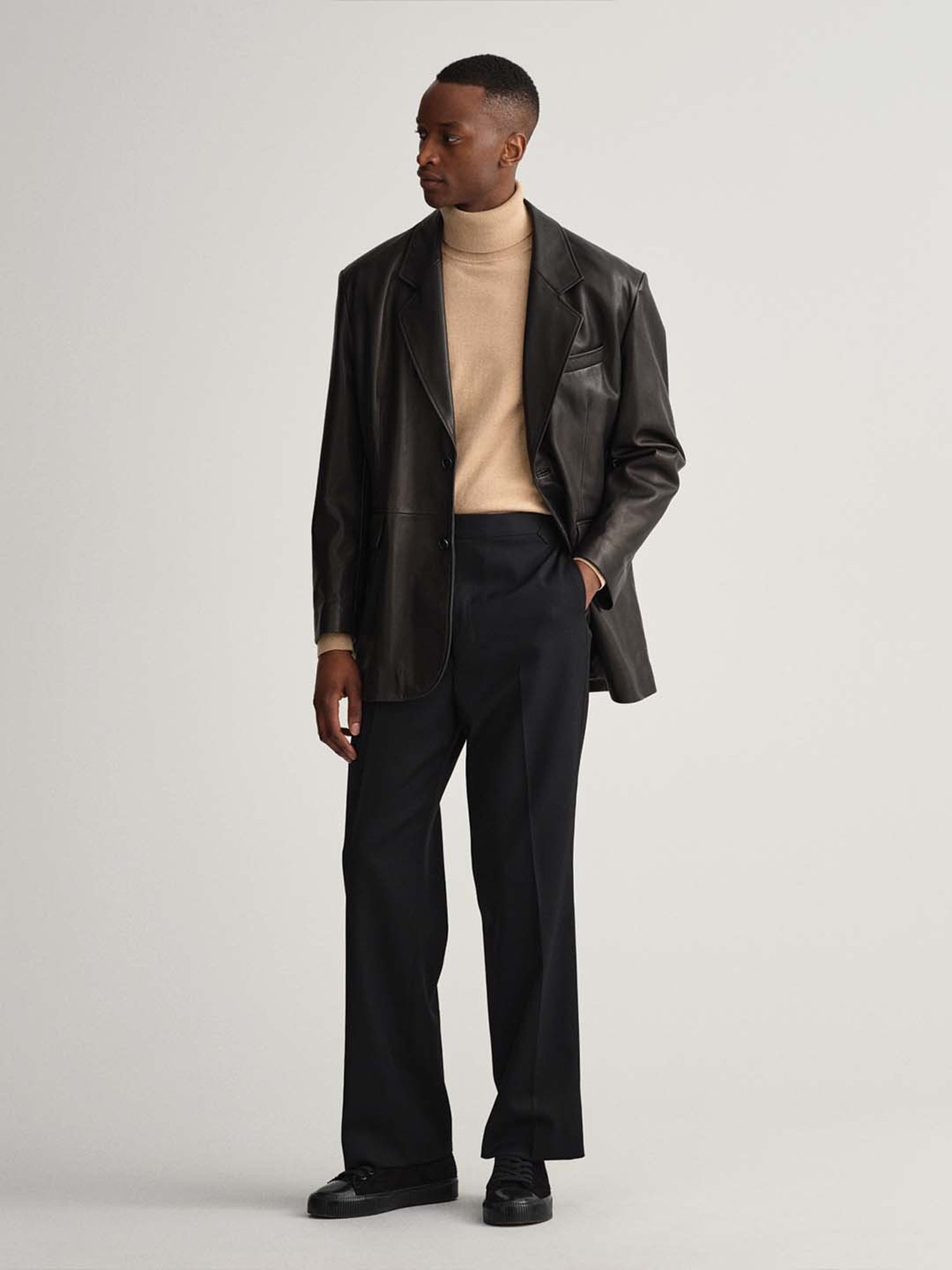 GANT Beige Roll Collar Sweater