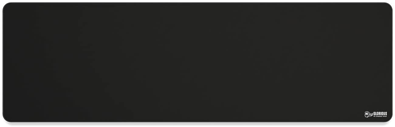 Glorious Extended Gaming Mouse Pad/Mat - Long Black Cloth Mousepad, Stitched Edges | 11"x36" (G-E)