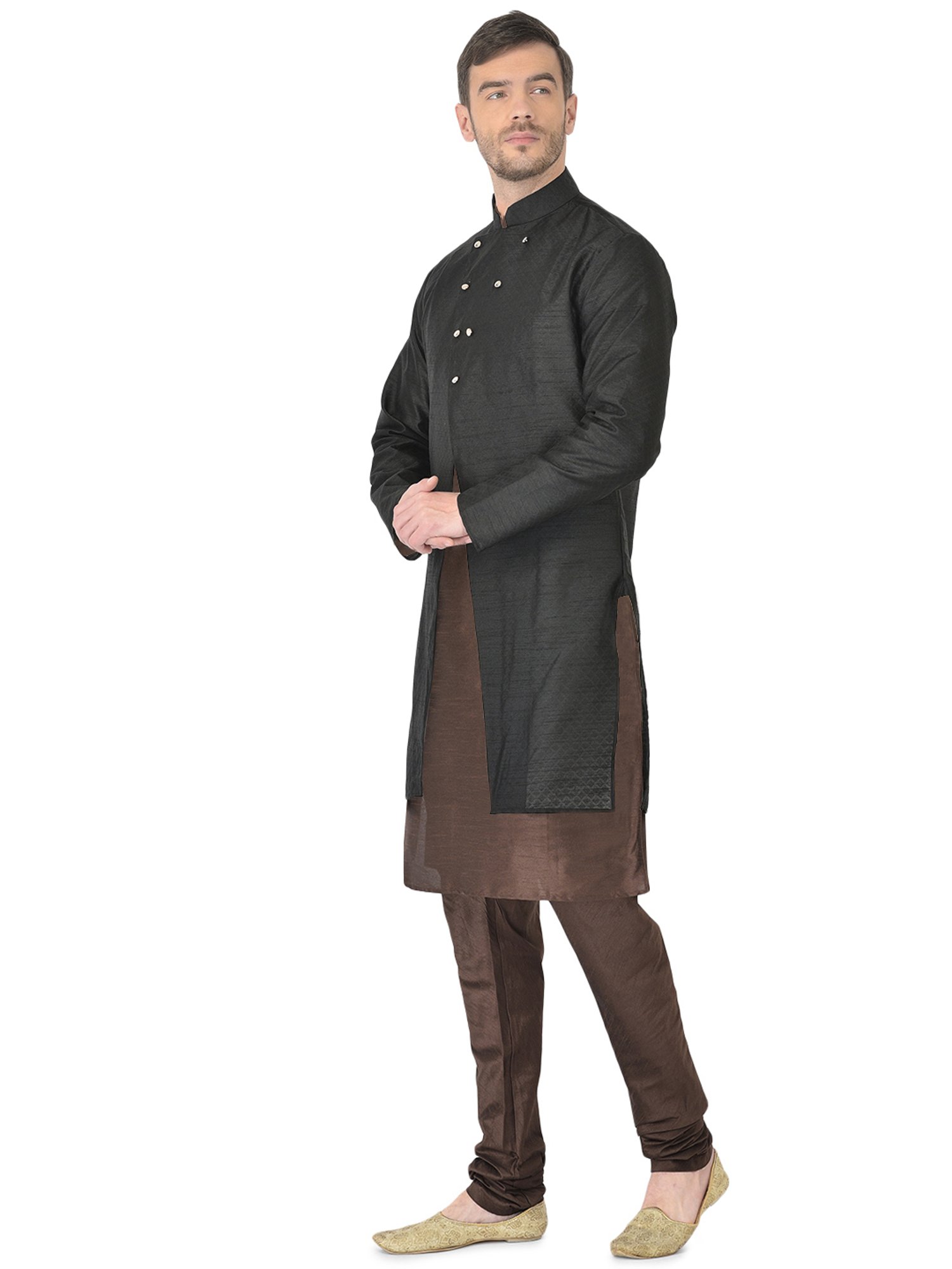 SG RAJASAHAB Multi Regular Fit Self Pattern Kurta Set