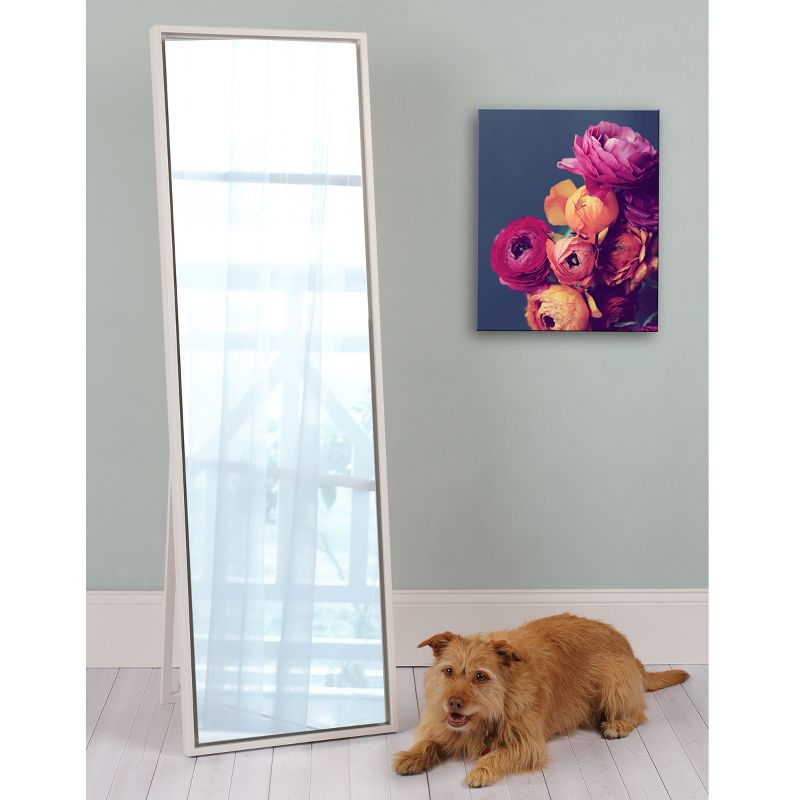 30" x 66" Dove Graywash Framed Full Length Floor/Leaner Mirror - Amanti Art