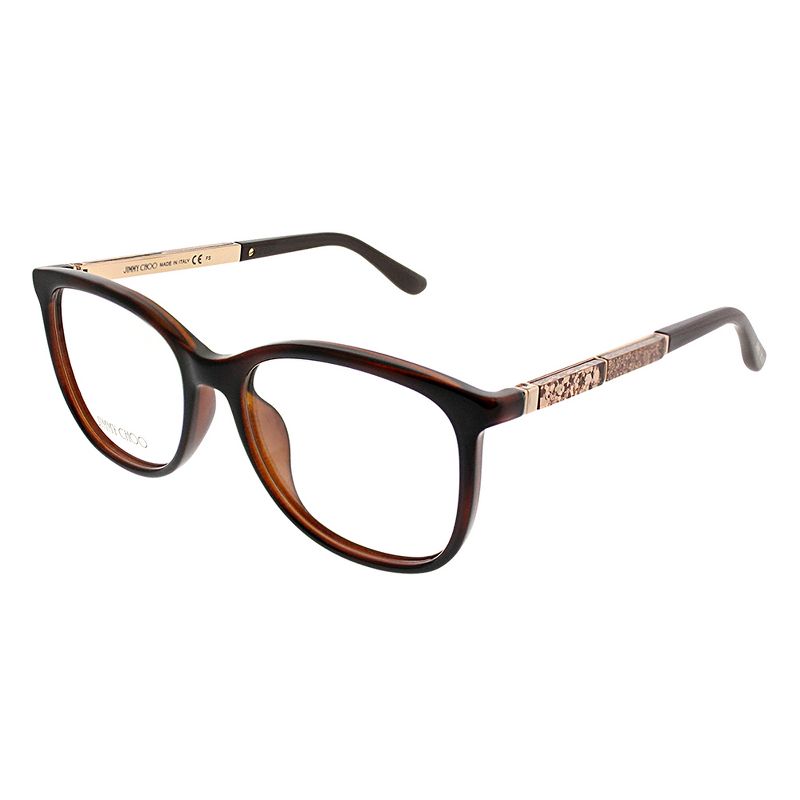 Jimmy Choo  9N4 Womens Square Eyeglasses Havana Brown 53mm