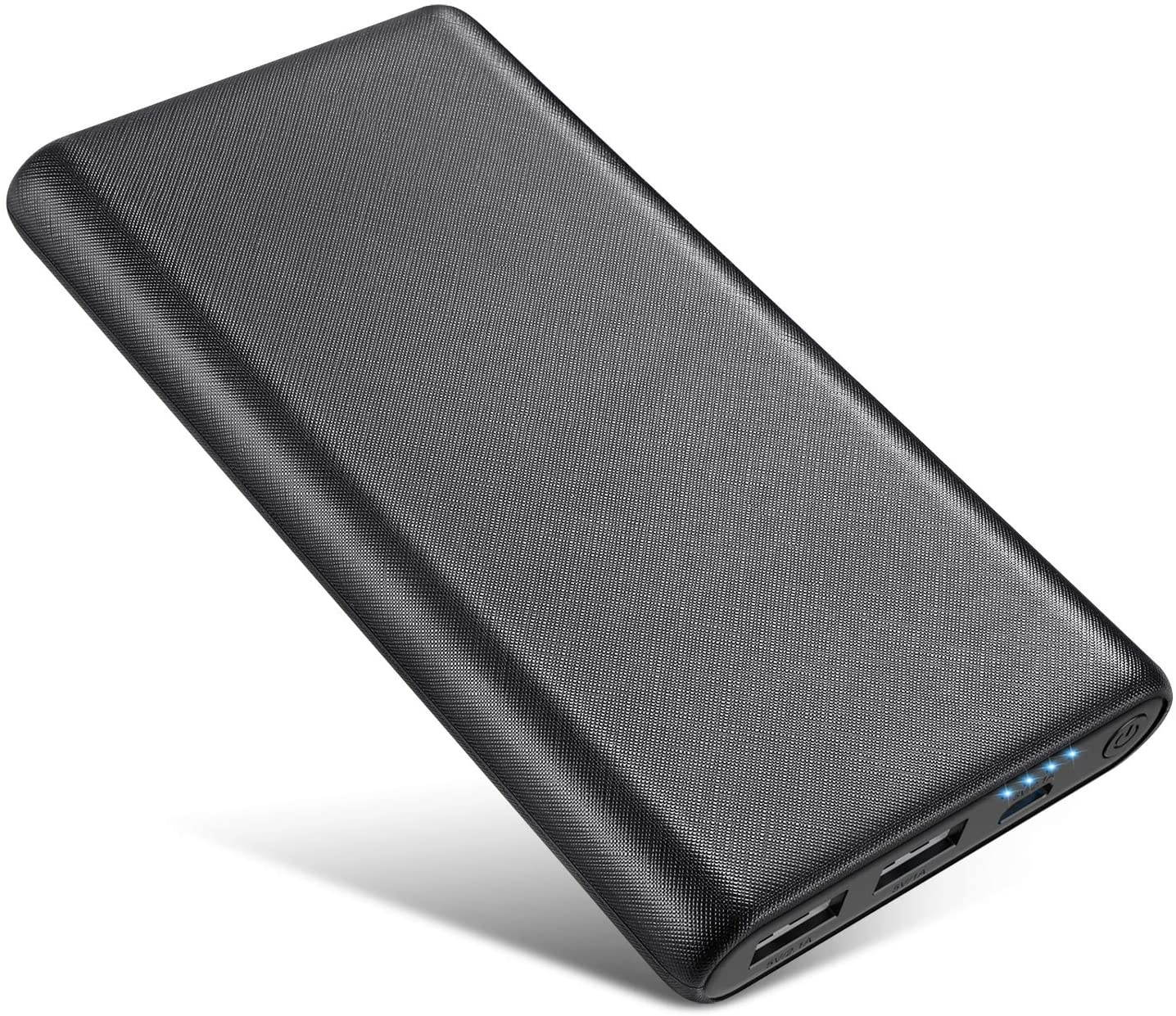 Portable Charger 26800mAh Power Bank Ultra-High Capacity Universal External Battery Pack with 4 LED Indicator Dual USB Ports Battery Backup for Smart PhonesTablet and More-[Black]