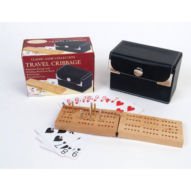 Travel Cribbage Game with Playing Cards