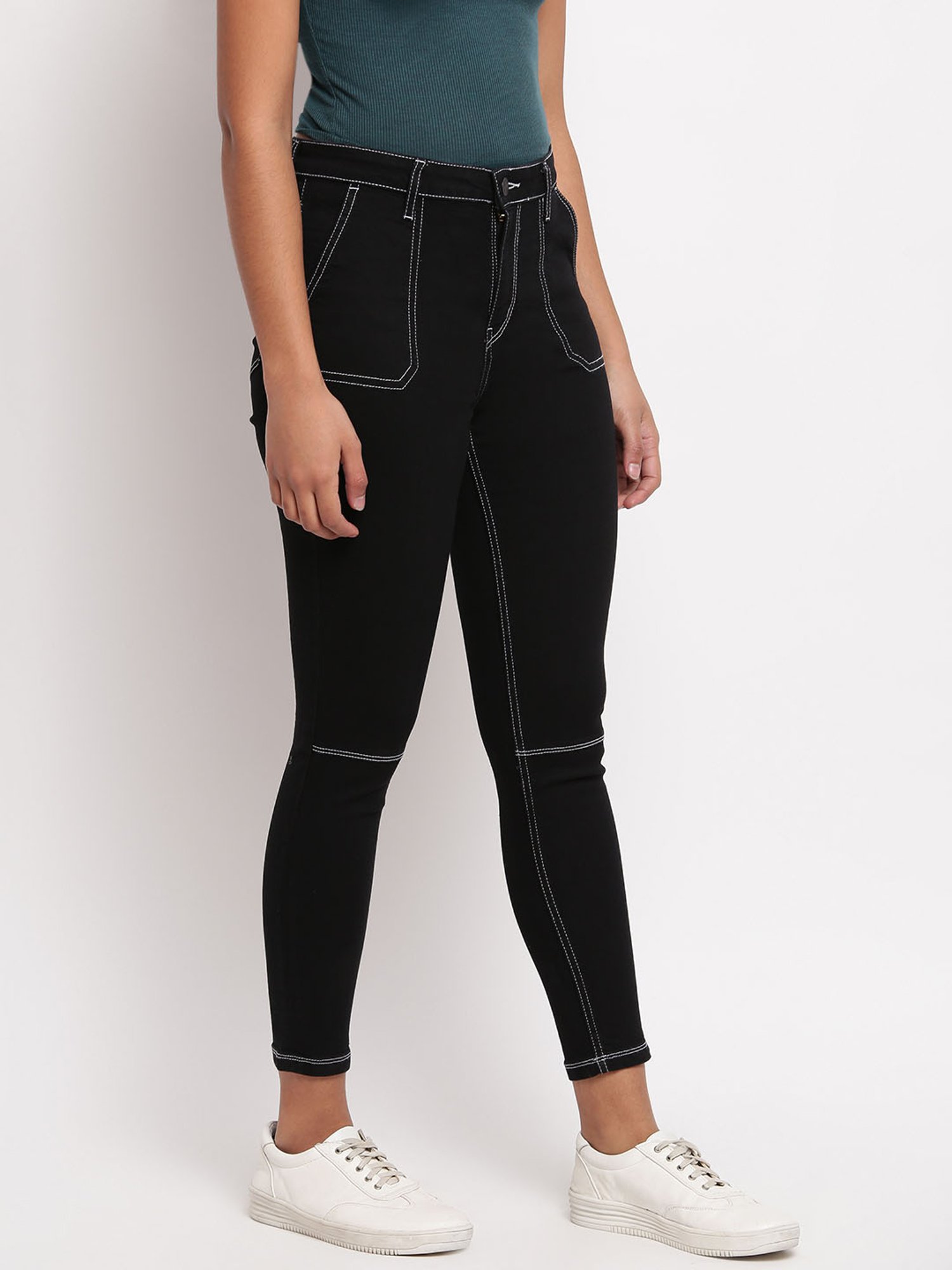 Tales & Stories Black Mid Rise Jeans