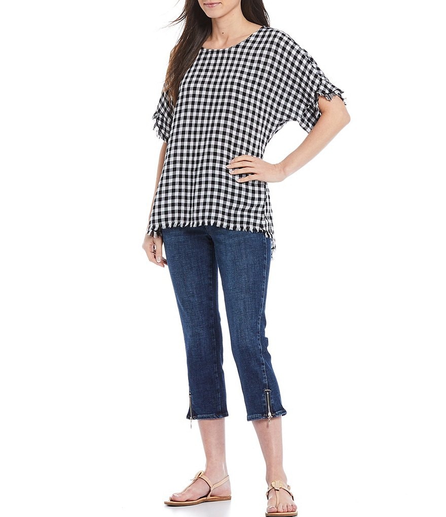 NYDJ Chloe Side Zipper Hem Detail Skinny Leg Capri Jeans