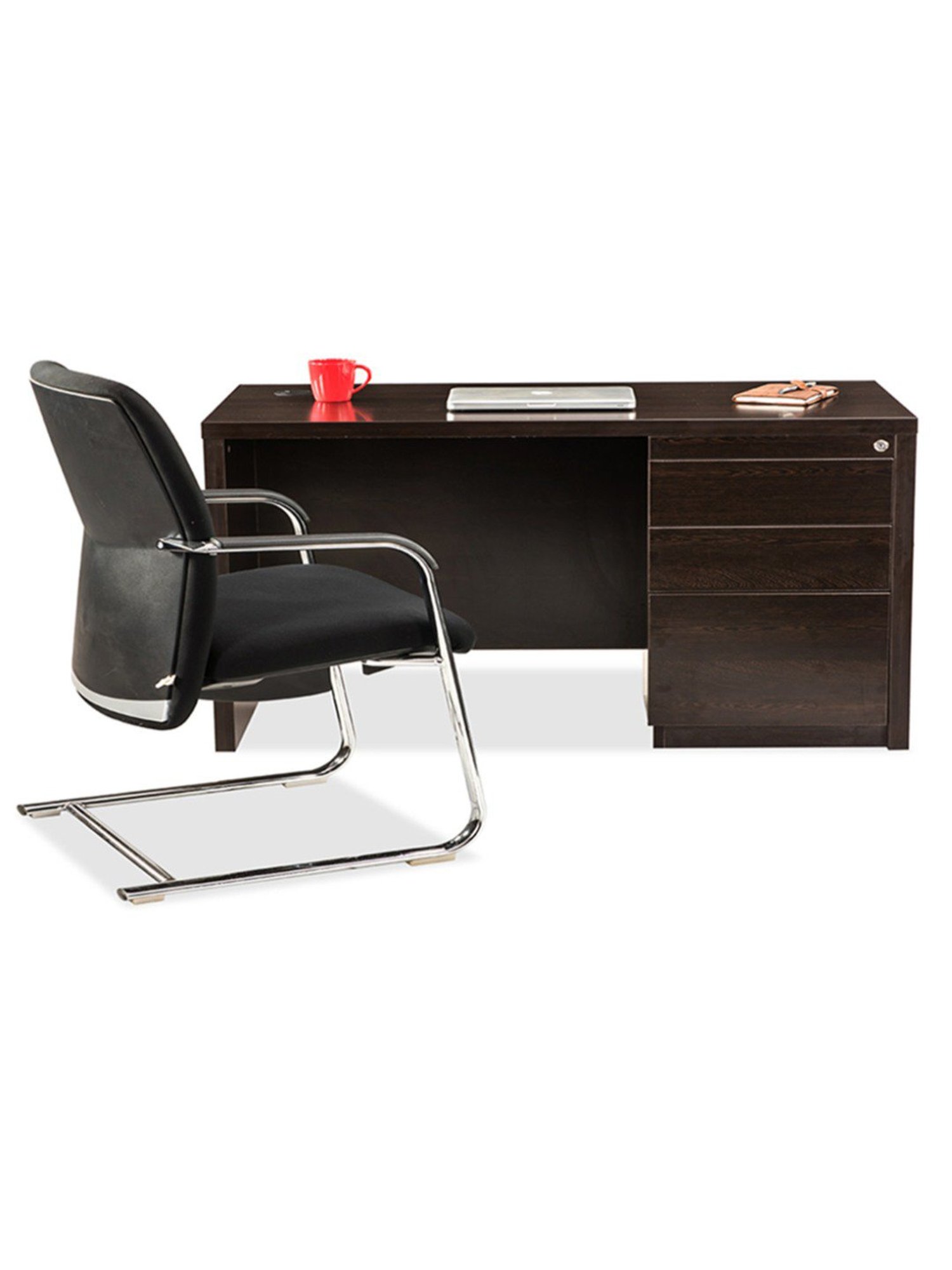 Durian Wenge Brown Engineered Wood Study Table