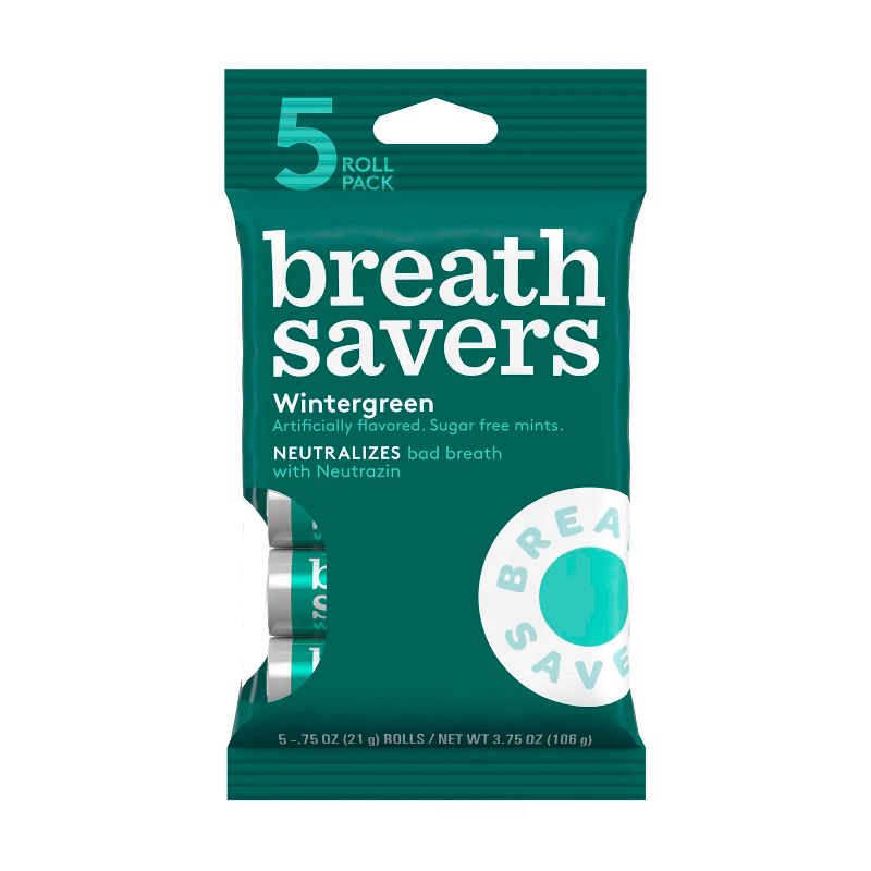 Breathsavers Wintergreen Sugar-Free Mint Candies - .75oz /5ct