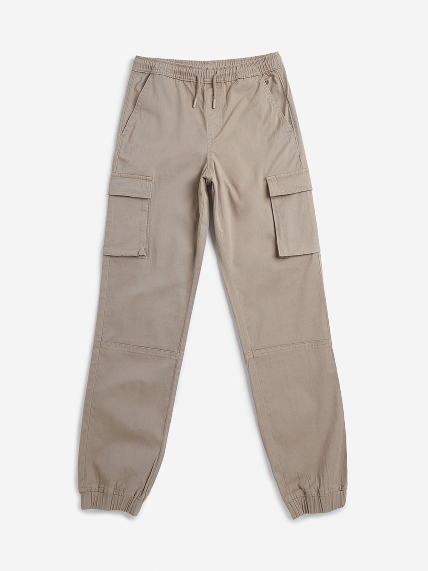 Y&F Kids by Westside Taupe Cargo-Style Mid-Rise Joggers