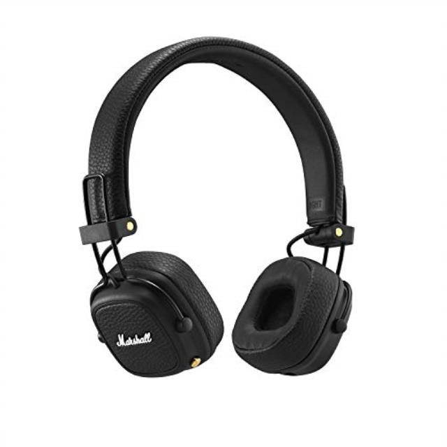 marshall major iii bluetooth wireless on-ear headphones, black - new