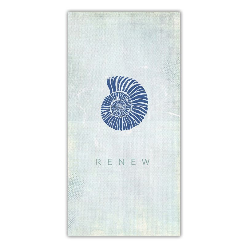 12"x24" Beach Bath 3 By Dallas Drotz Art On Canvas - Fine Art Canvas