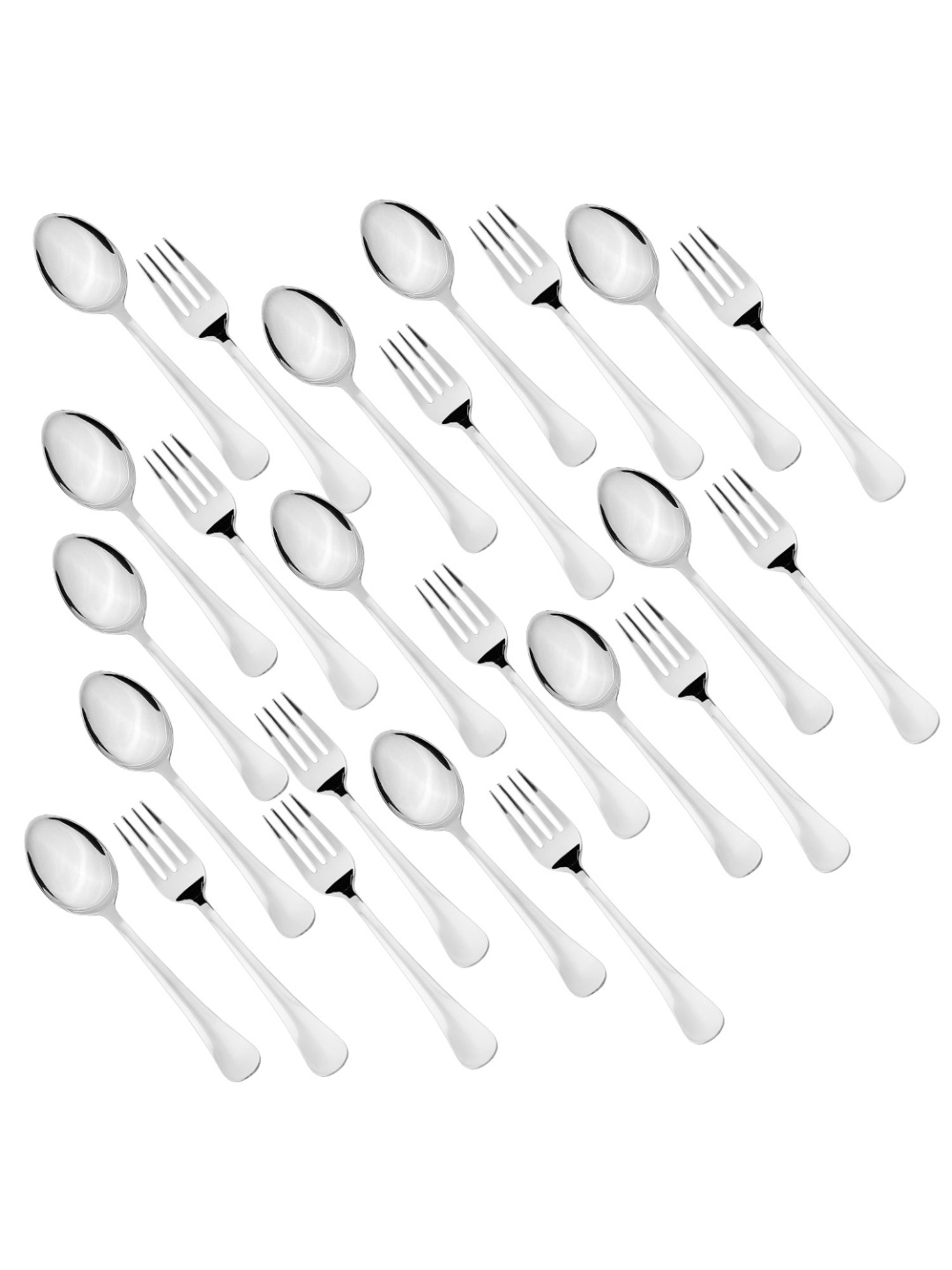Sumeet S.S.Premium Quality Dessert/Table Spoon 12Pc-18.5cm,Desert/Table Fork 12pc-18.2cm(1.6mm Thick