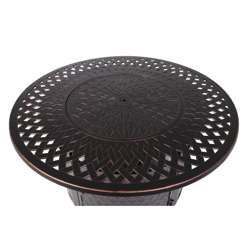 Verona Aluminum Round LPG Fire Pit - Fire Sense