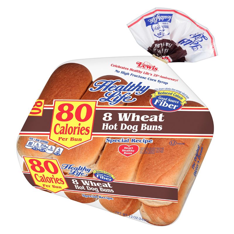 Healthy Life Wheat Hot Dog Buns - 12oz/8ct