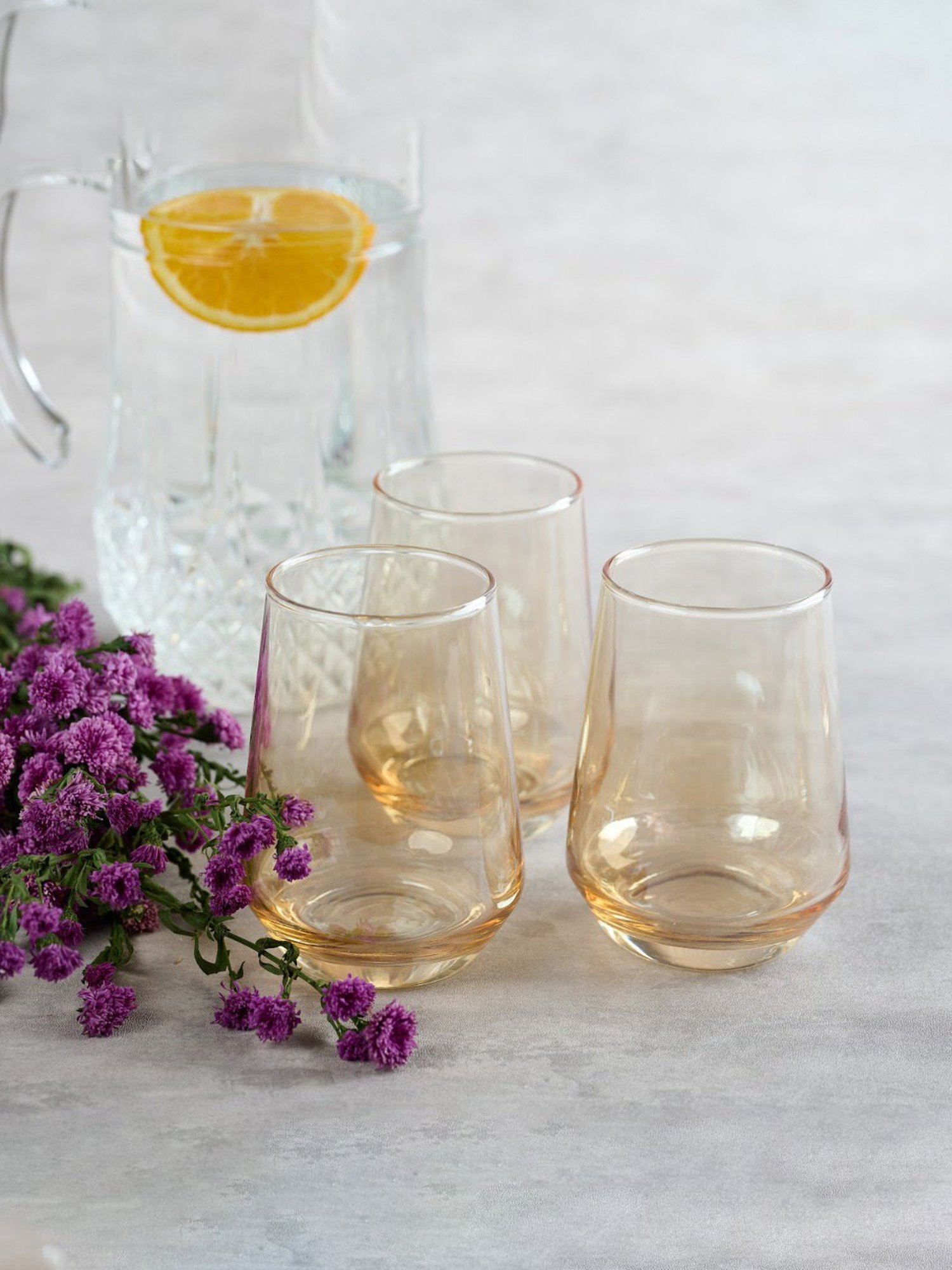 BlackCarrot Water Glass Set of 6