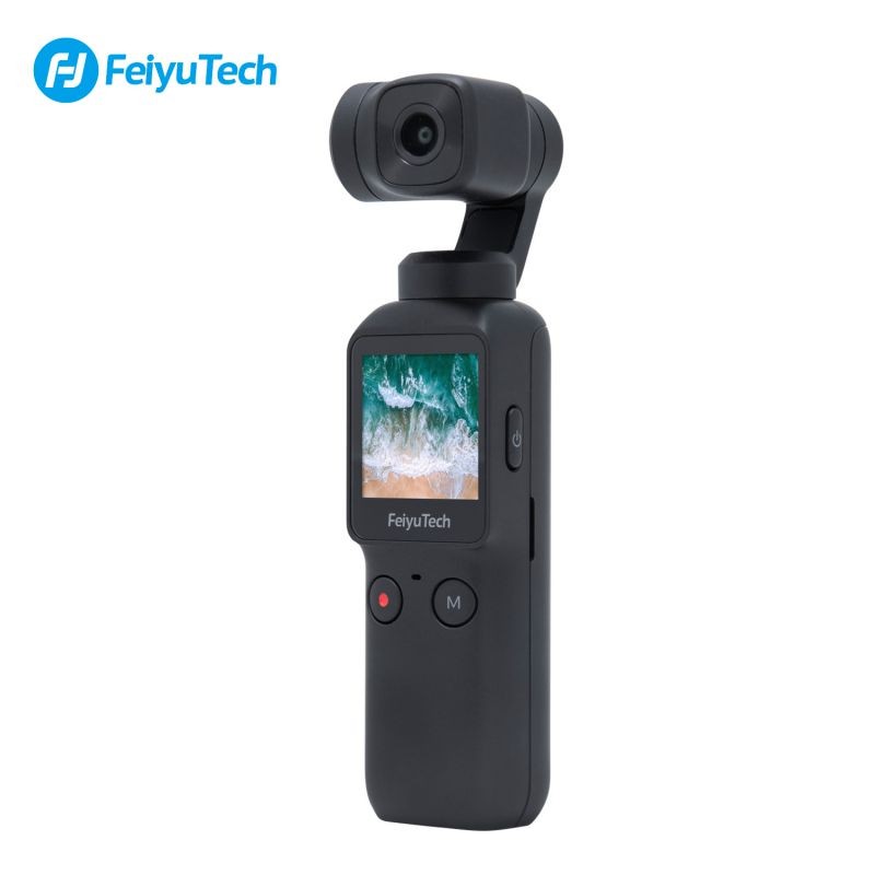 Feiyu Pocket 6-axis Stabilized Handheld Gimbal Camera 120&deg; Ultra-Wide Angle Lens 4K/60fps Video Record Touchscreen Built-in Rechargeable Battery Supports 8X Slow Motion Timelapse Auto Panorama APP