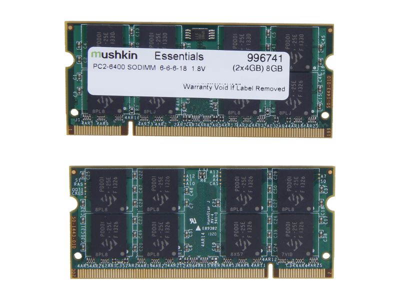 Mushkin Enhanced Essentials 2GB 200-Pin DDR2 SO-DIMM DDR2 800 (PC2 6400) Laptop Memory Model 991577