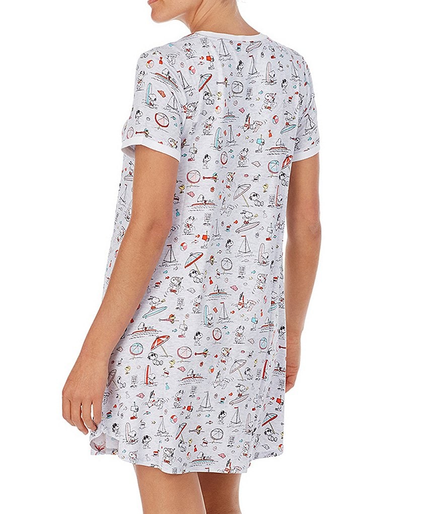 Peanuts Aloha Snoopy Print Knit Sleepshirt