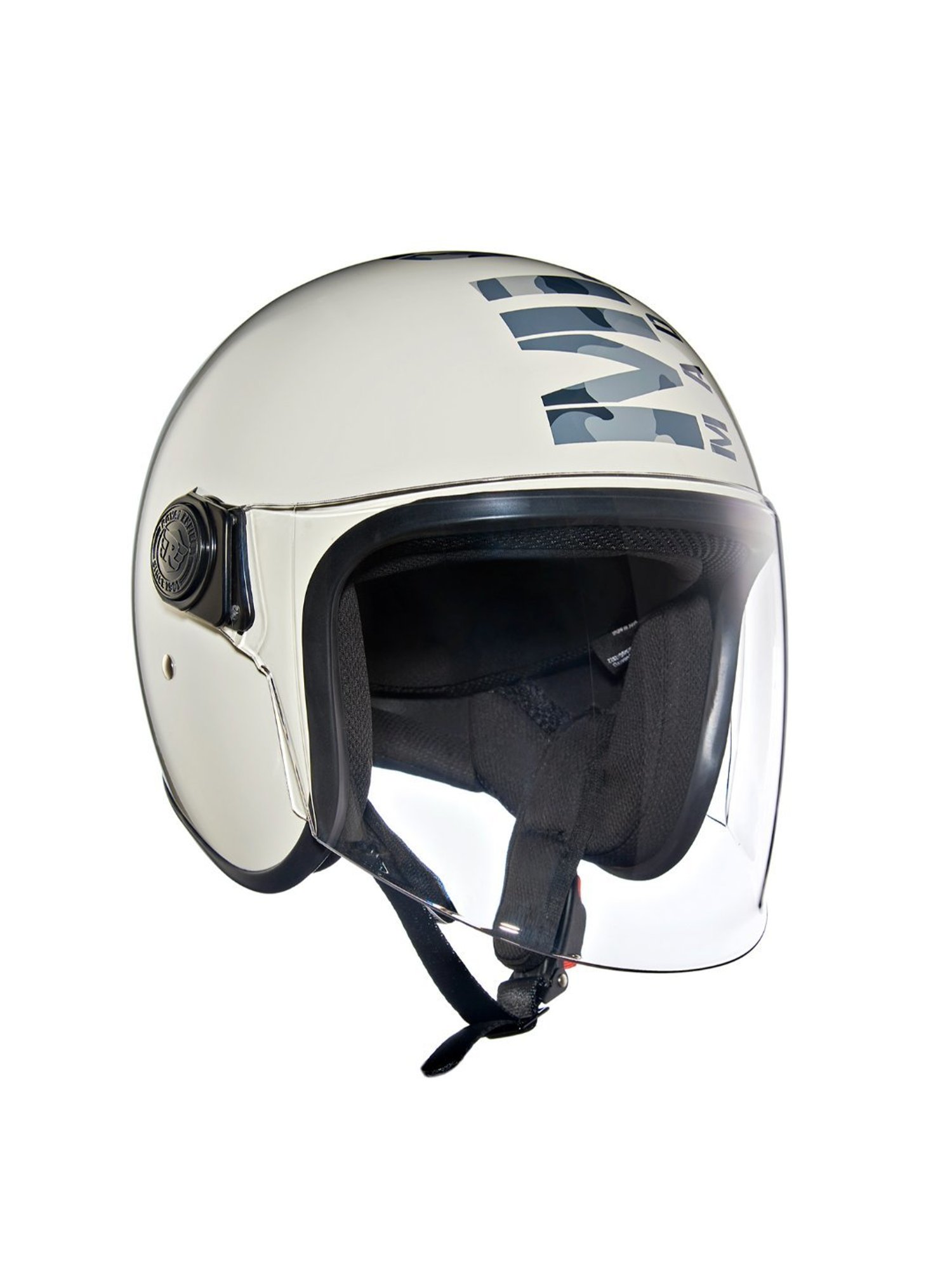 Royal Enfield Gloss White Camo Coopter Camo MLG Open Face Helmet - XL