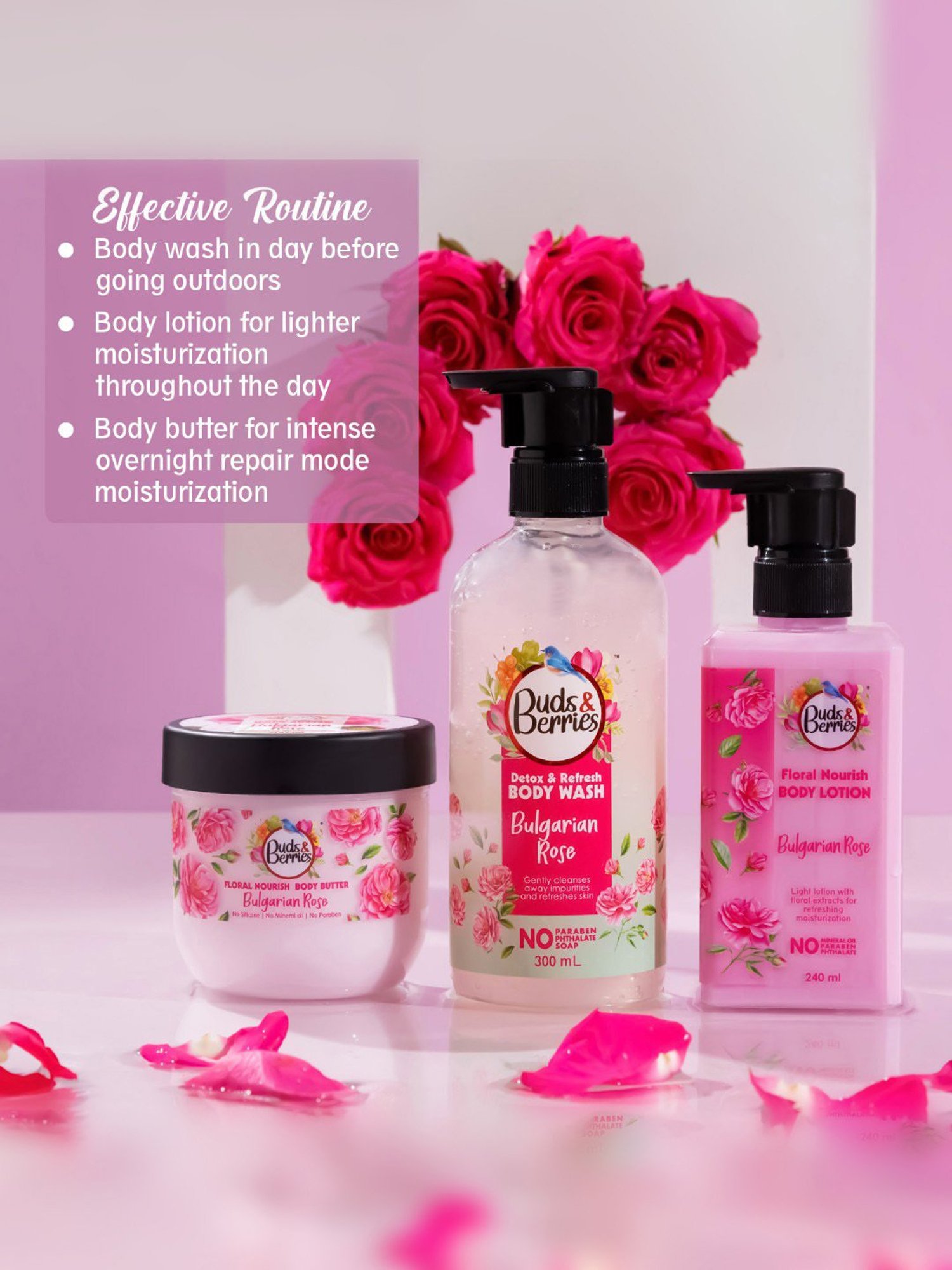 Buds & Berries Bulgarian Rose Floral Nourish Body Butter - 200 ml