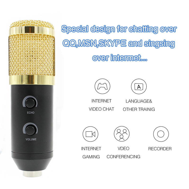 BM 800 upgraded bm 900 Professional Studio USB Condenser Wired Microphone for Computer Laptop Adjustable volume reverb mikrofon