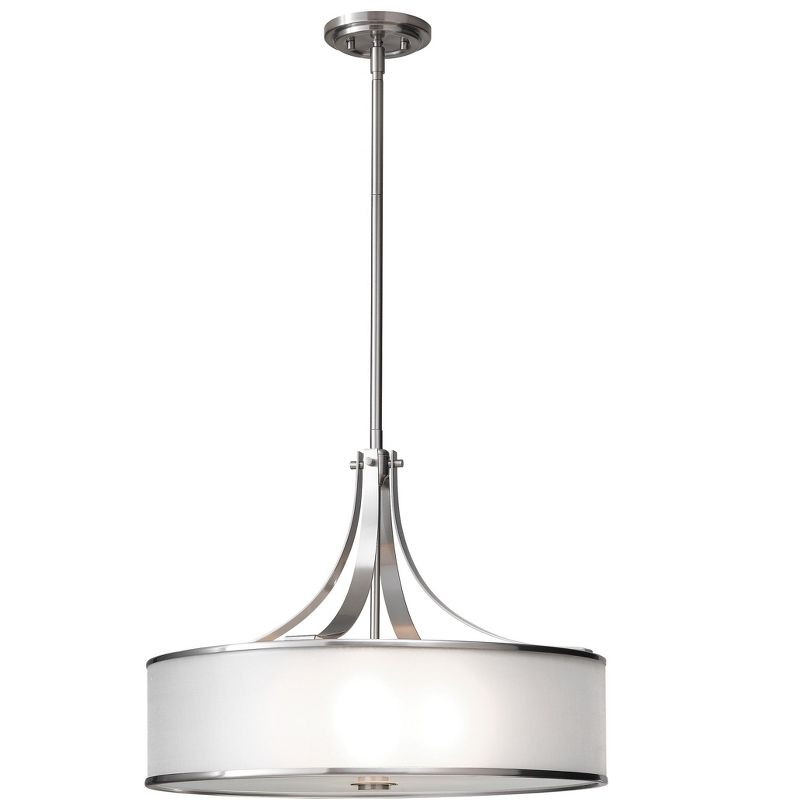 Generation Lighting Casual Luxury 4 light Brushed Steel Chandelier F2343/4BS