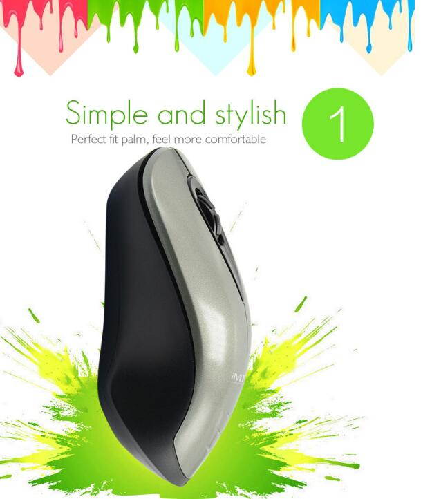 Fashion Cool Durable 2.4GHz 10-Meter Wireless 4-Color 1200-DPI Optical Mouse for Home & Office & Computer & Game