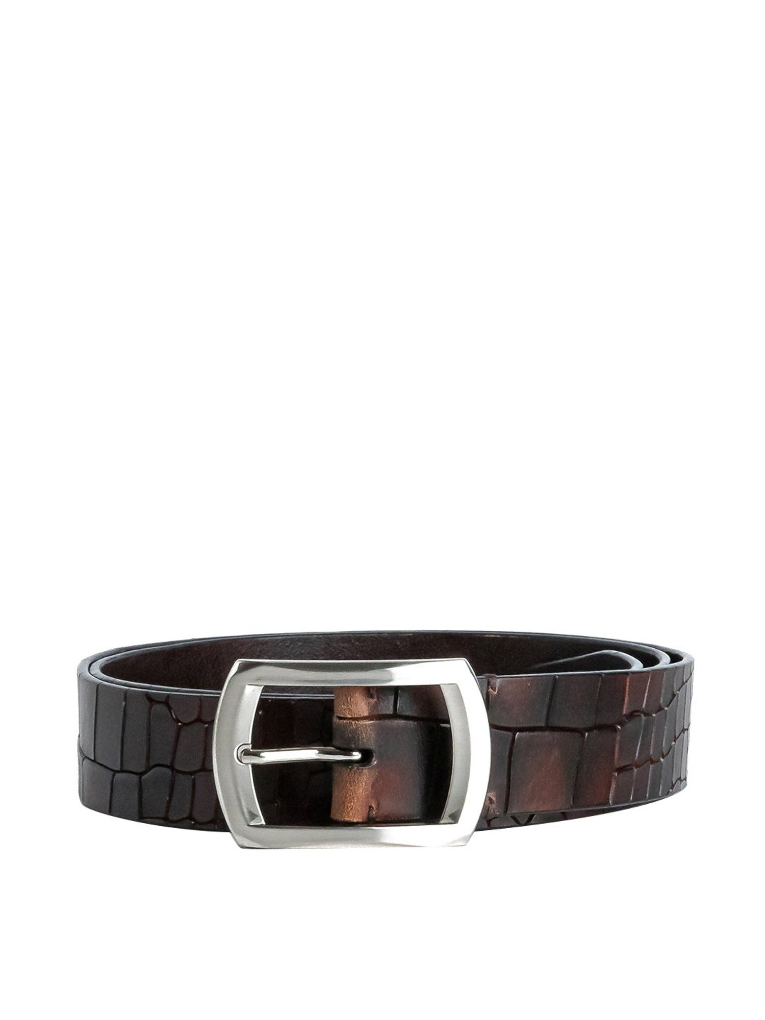 James Aston Brown Leather Waist Belt for Men
