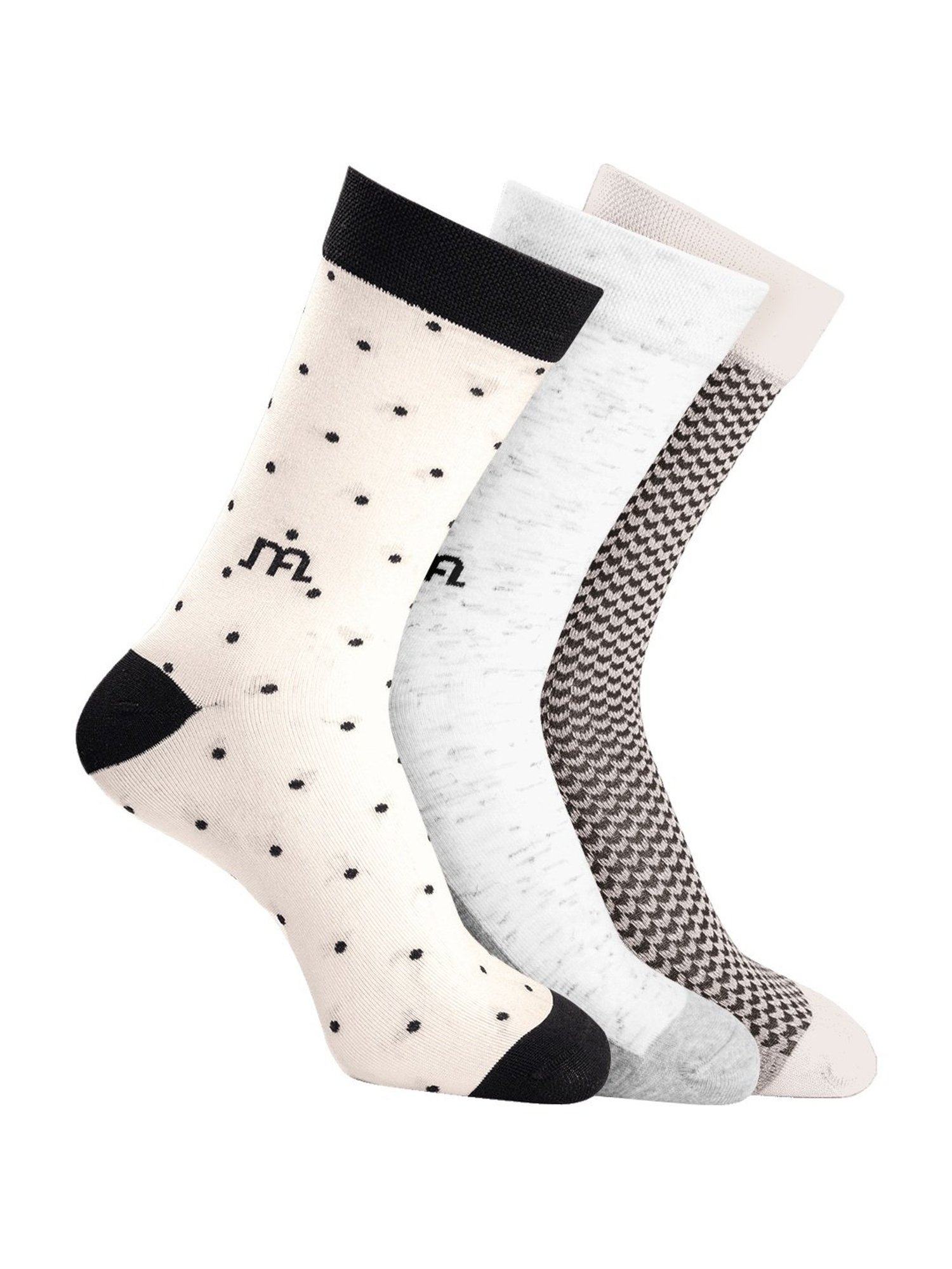 Man Arden Multicolor Textured Socks - Set of 3