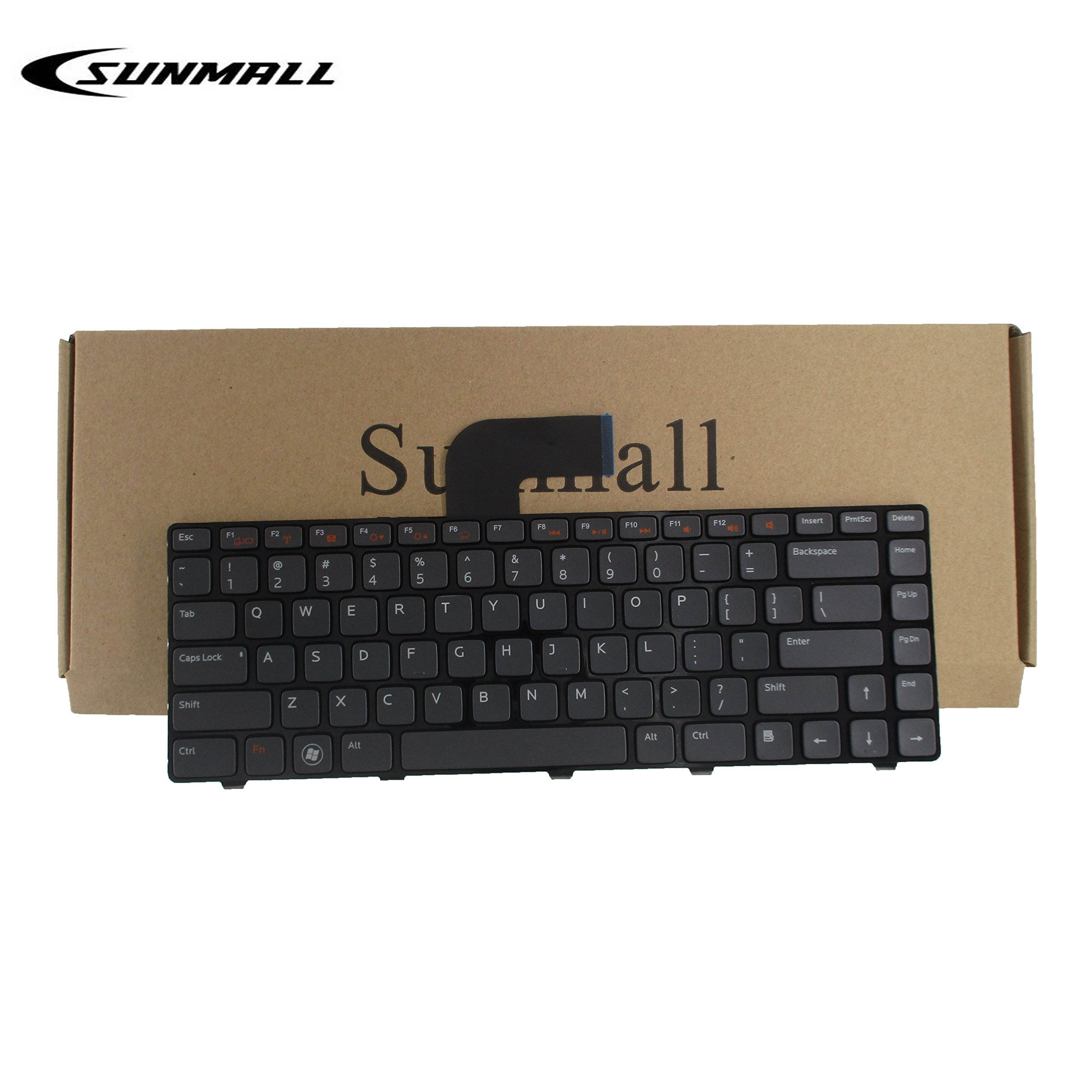 Keyboard Replacement with (Backlit and Frame) Compatible with Dell Inspiron 14R N4110 N4120 M4110 N4050 N5040 N5050 M5040 M5050, VOSTRO 1440 1445 1450 1550 2420 2520 3350 3450 3460