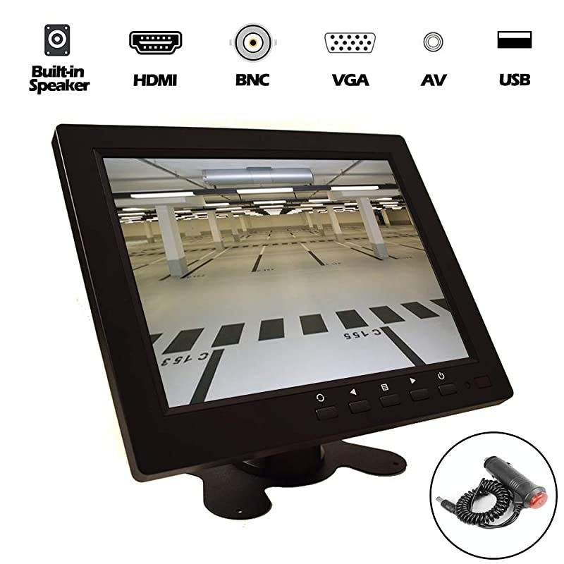 CCTV LCD Monitor 43 IPS Screen Display with VGA HDMI AV BNC Builtin Speaker USB Media Player for Auto Home Surveillance Security Camera STB 1024x768 HD 1224V