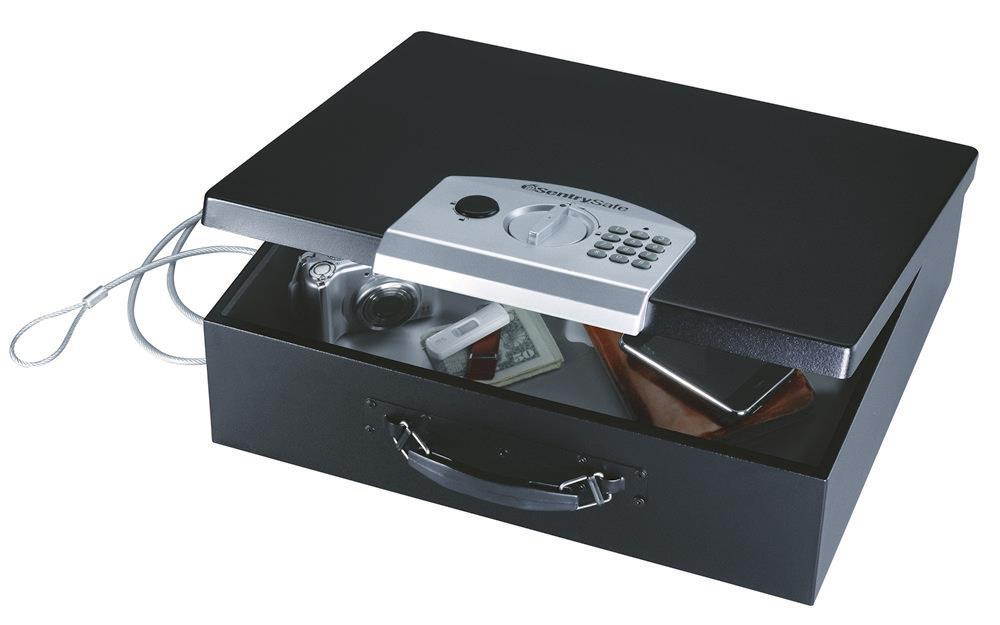 Sentry Safe PL048E Portable Security Safe 0.49 ft3 - Electronic Lock Bolt(s) - 5.8" x 17.5" x 13.6" - Black