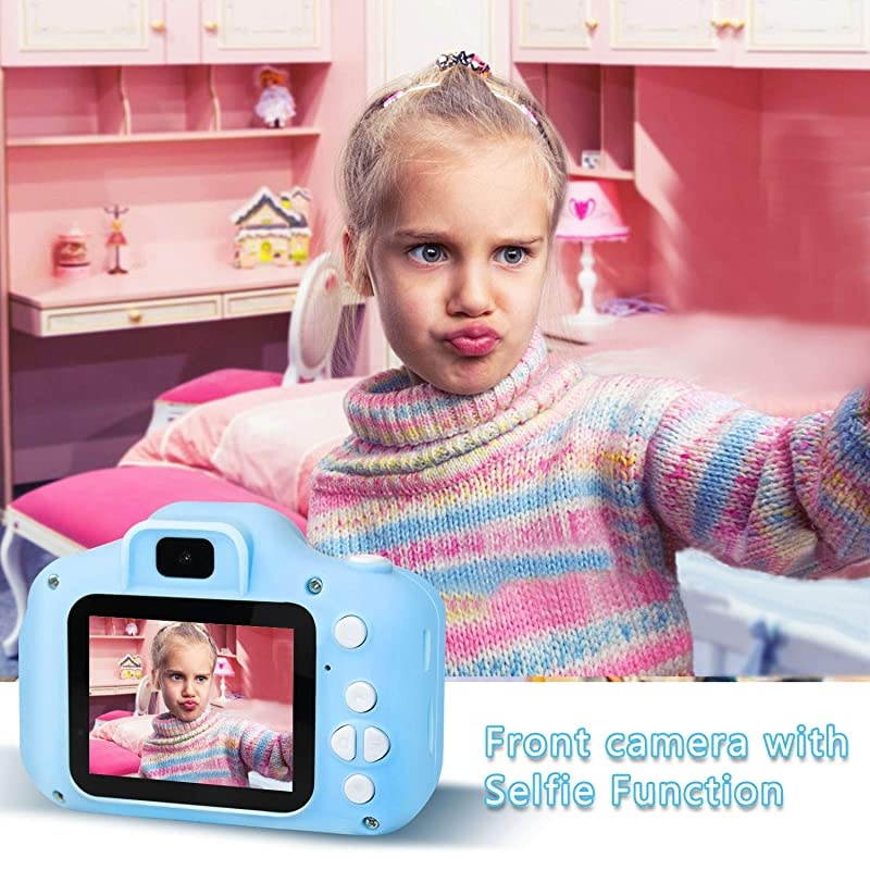 Kids Camera  Q1 Digital Video Camcorder Action Camera Rechargeable with 8G SD Card 2.0&rdquo; for 3-12 Year Old Boys and Girls Birthday Festival Gift