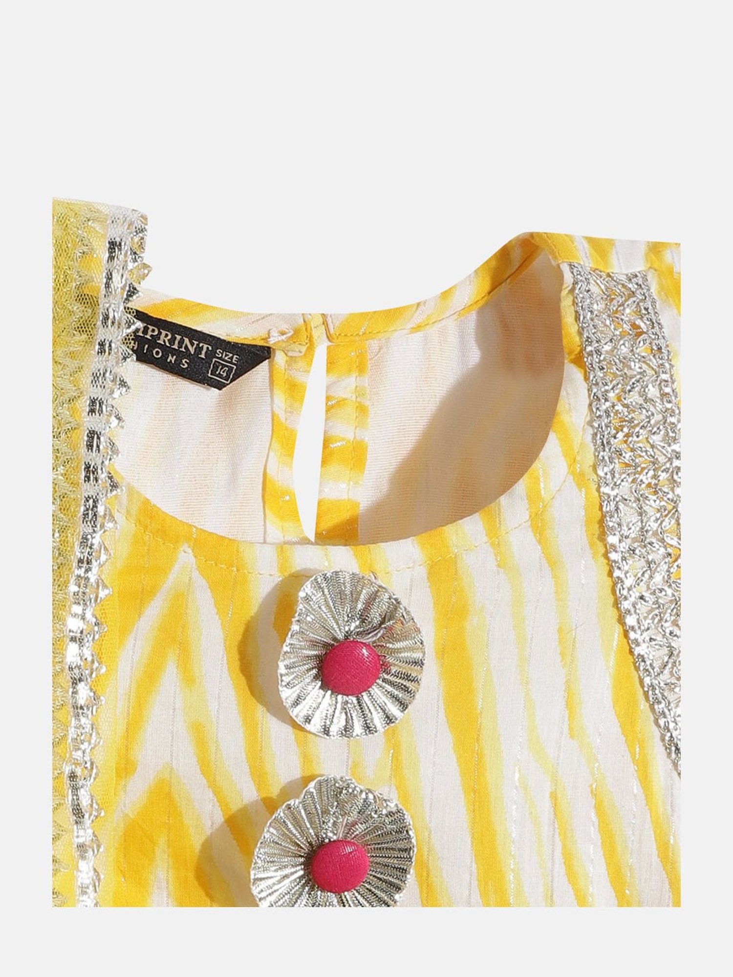 A Little Fable Kids Red & Beige Embellished Lehenga Choli