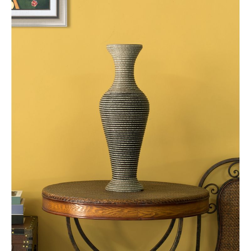 Uniquewise Artificial Rattan Weaved Wire Design Tabletop Accent Decorative Vase 23 Inch High