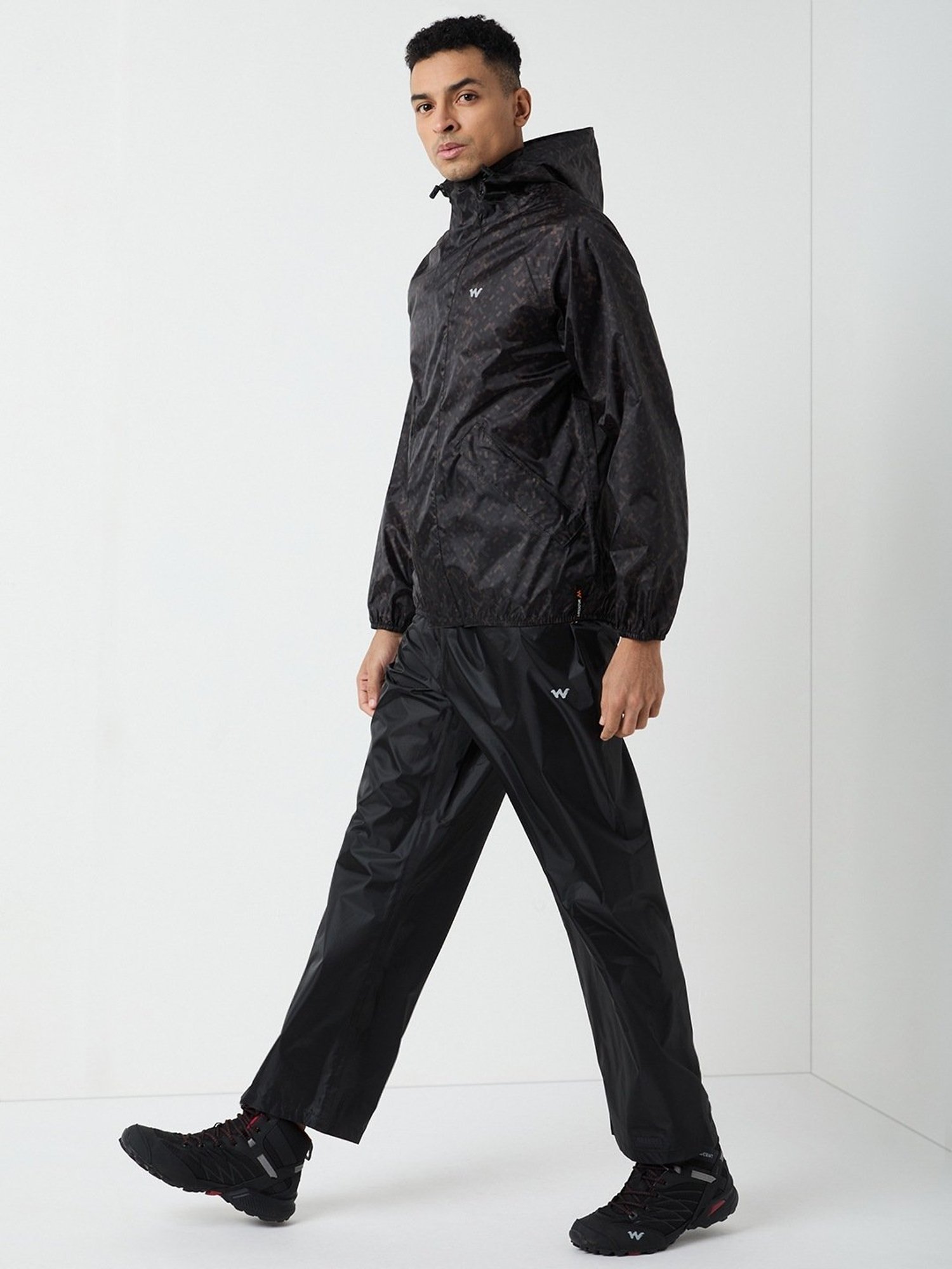 Wildcraft Black Regular Fit Raincoat Set