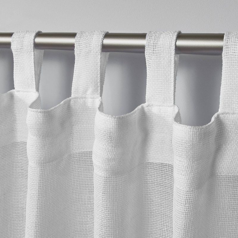 120"x54" Miami Semi Outdoor Sheer Curtain Panel White - Exclusive Home