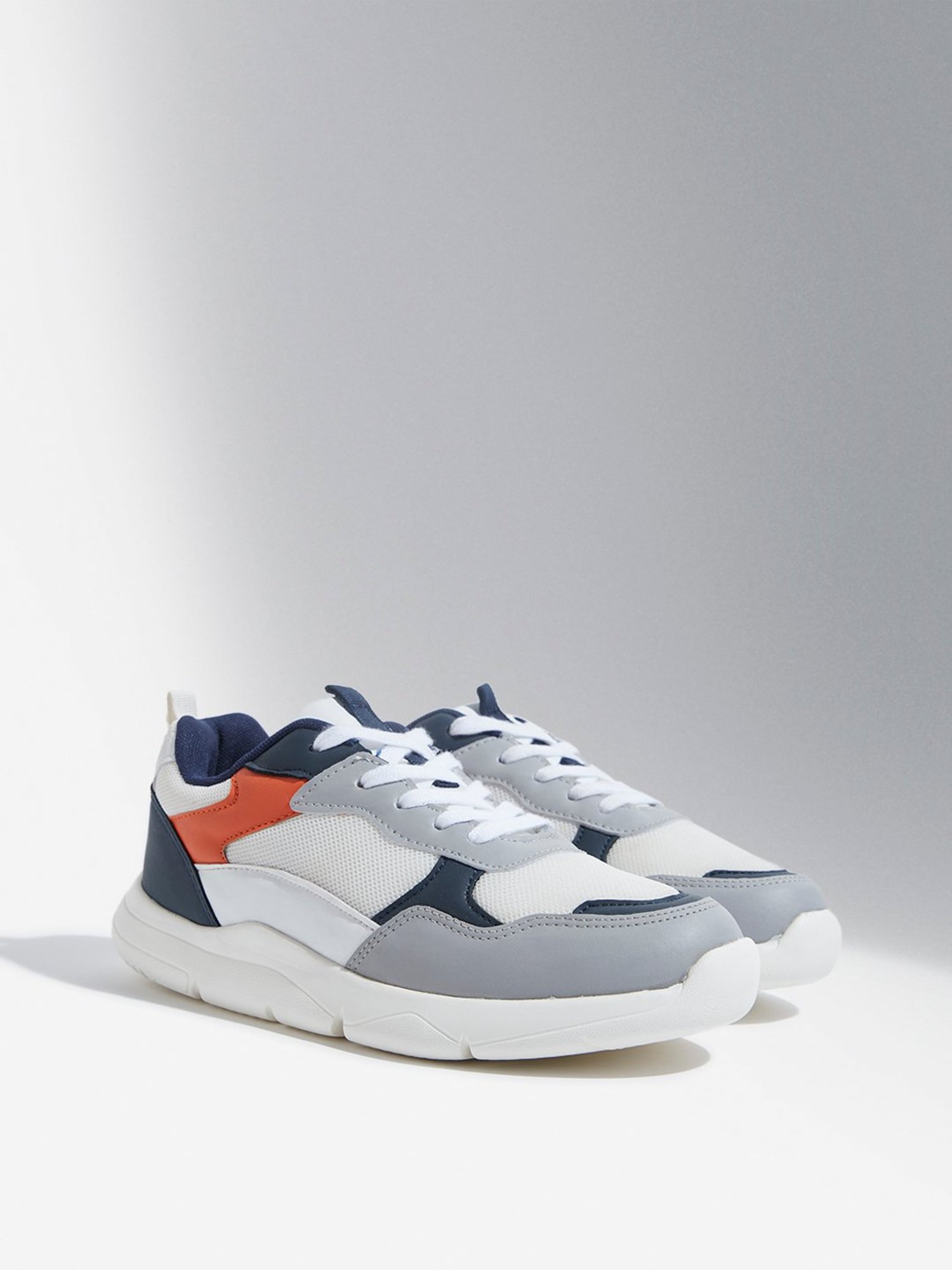 Yellow by Westside Multi Colour-Blocked Lace-Up Sneakers