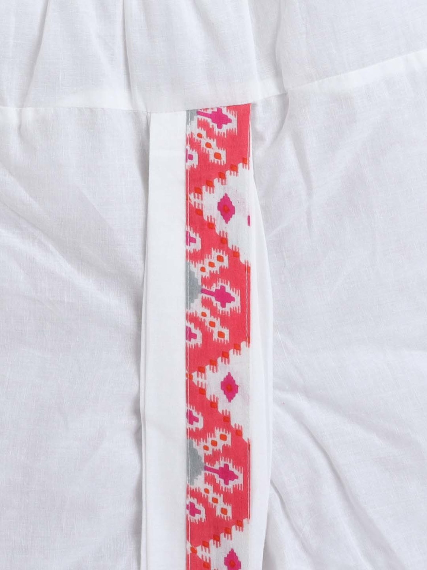 The Magic Wand Kids Red & White Cotton Printed Full Sleeves Kurta Set