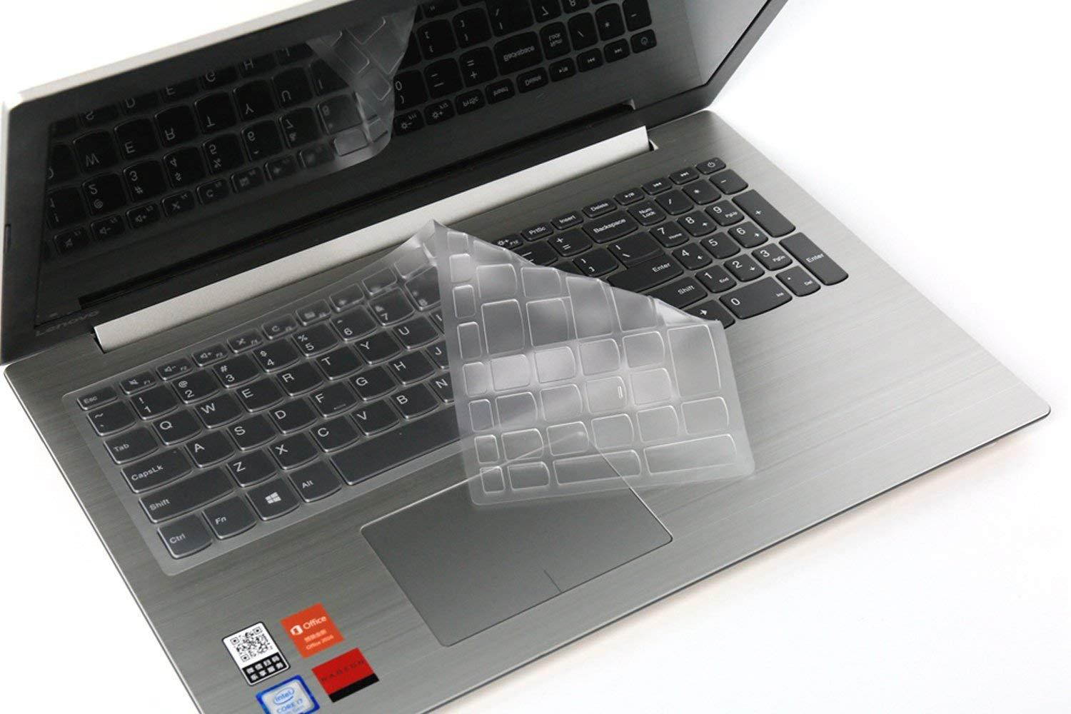 CaseBuy Keyboard Protector Cover Compatible Lenovo IdeaPad 320/330/330s 15.6 inch, IdeaPad 320/330 17.3 inch, IdeaPad 520 15.6 inch Laptop TPU Protective Skin US Layout Clear