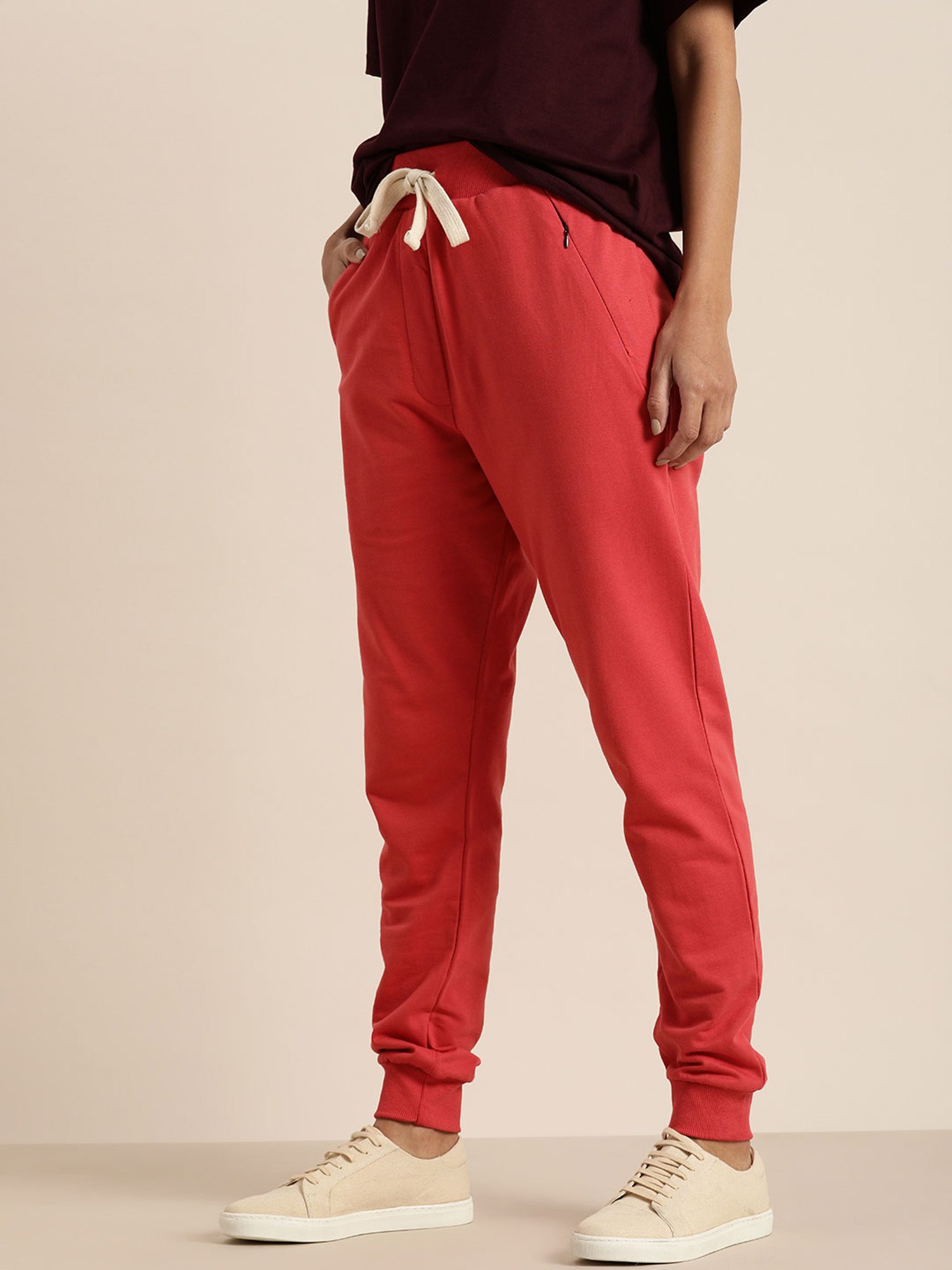 Dillinger Red Cotton Joggers
