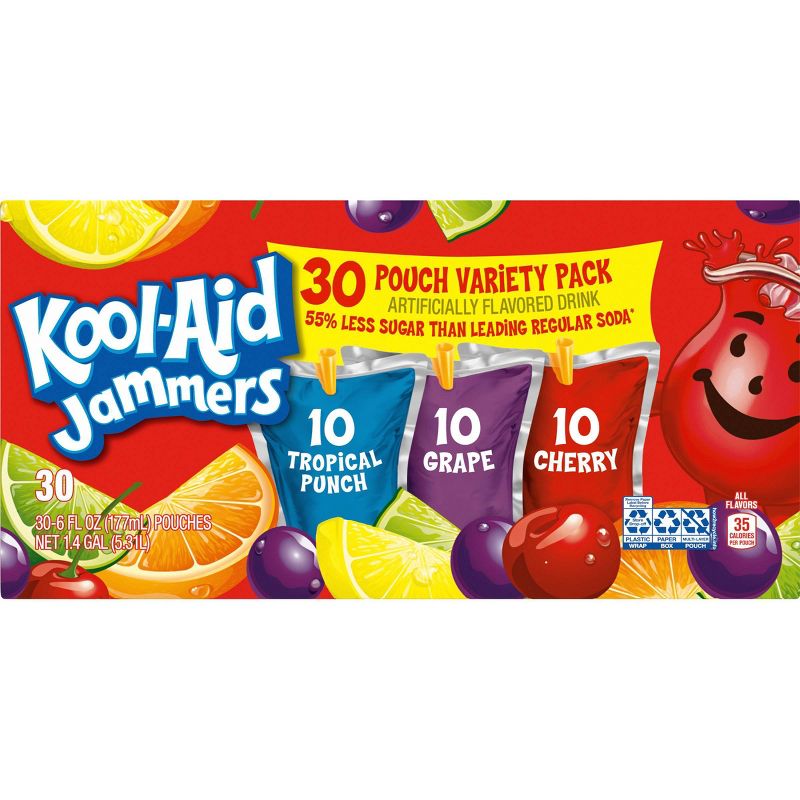 Kool-Aid Jammers Variety Pack - 30pk/6 fl oz Pouches